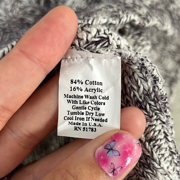 🦋 Maurices Purple Cream Off the Shoulder Scoop Neck Short Sleeve Sweater Casual - Picture 3 of 6